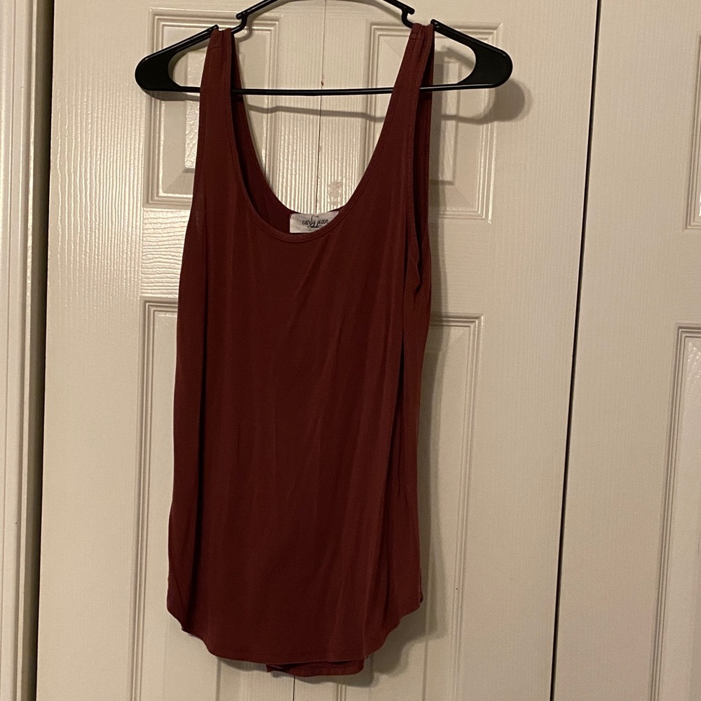 Carly Jean Los Angeles Women's Tank Top in Rich Burgundy